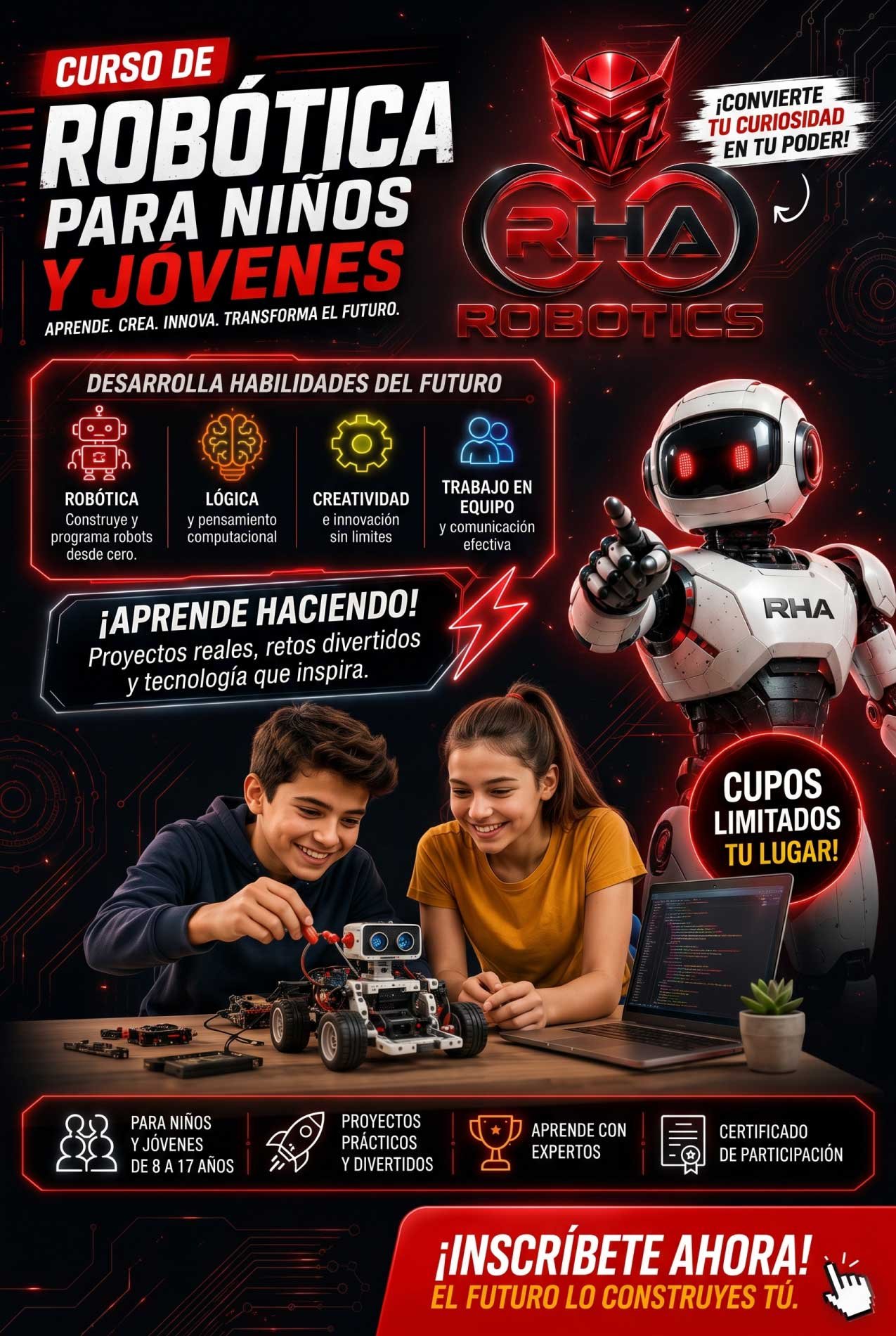 Curso de impresion 3d y tecnología para niños o jóvenes de alto nivel